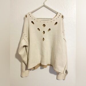 WILDFOX Rancho Oversized Cream Sweater size M